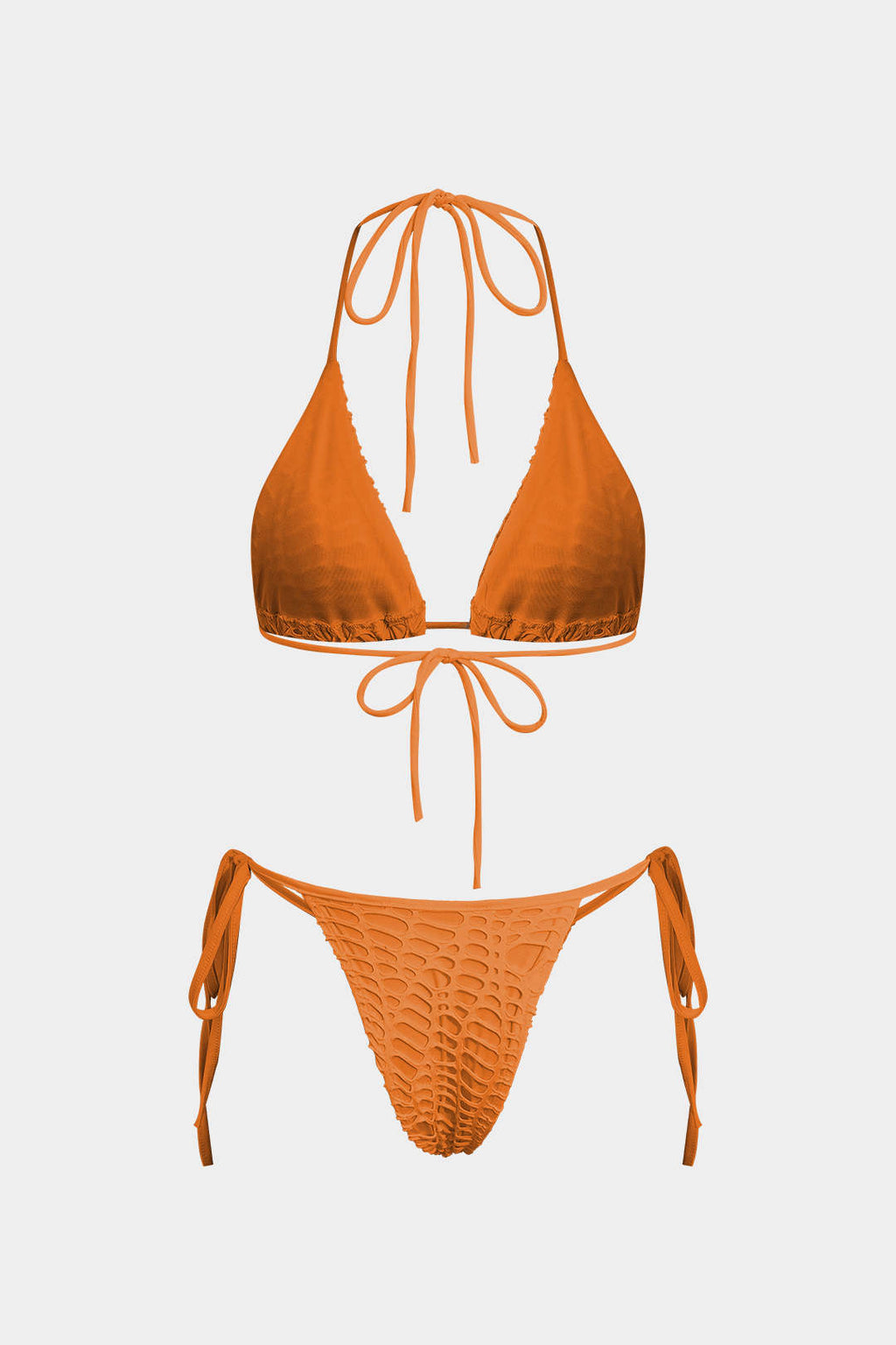 Natiné - Teksturowane Bikini z Wiązaniem na Szyi i Dzianina
