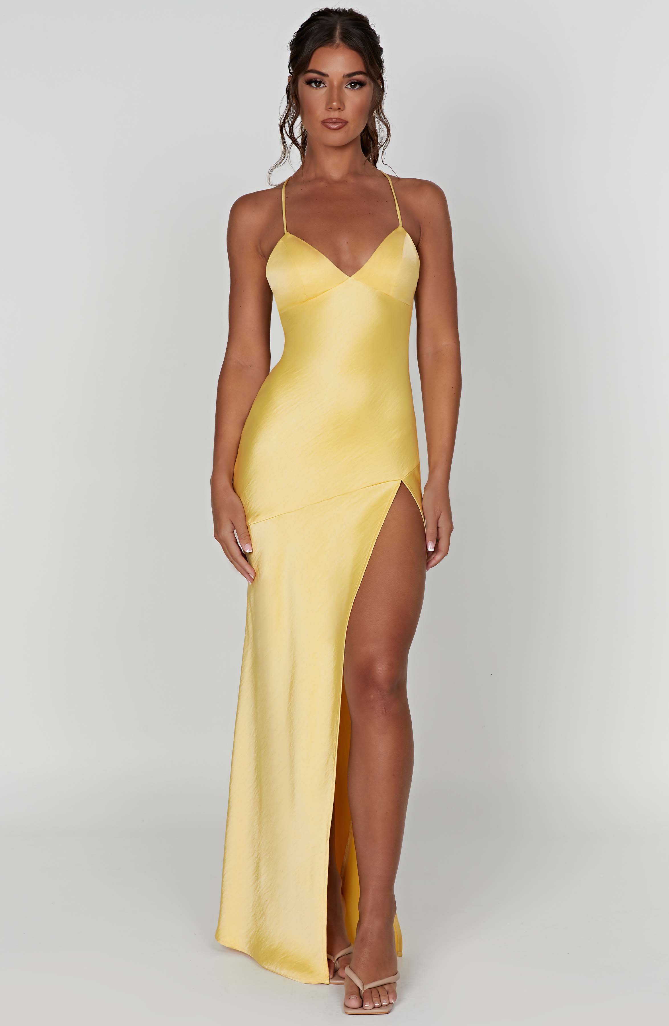 Meliva™ | Maxi Dress with High Slit